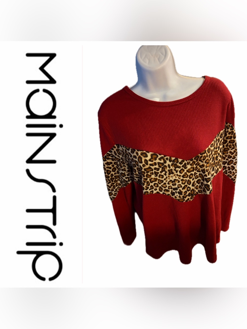 Red & Cheetah Print Sweater ❤️🐆